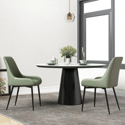 Aosom Dining Chair Modern Dining Chairs With Faux Leather and Metal Legs (Set of 2) - Available in 6 Colours