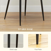 Aosom Dining Chair Modern Dining Chairs With Faux Leather and Metal Legs (Set of 2) - Available in 6 Colours