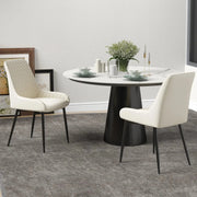Aosom Dining Chair Modern Dining Chairs With Faux Leather and Metal Legs (Set of 2) - Available in 6 Colours