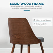 Aosom Dining Chair Tufted Faux Leather Upholstered Dining Chairs (Set of 2) - Available in 2 Colours