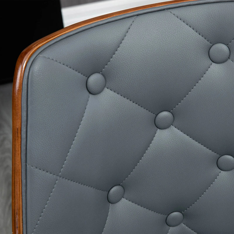 Aosom Dining Chair Tufted Faux Leather Upholstered Dining Chairs (Set of 2) - Available in 2 Colours