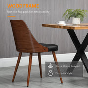 Aosom Dining Chair Tufted Faux Leather Upholstered Dining Chairs (Set of 2) - Available in 2 Colours