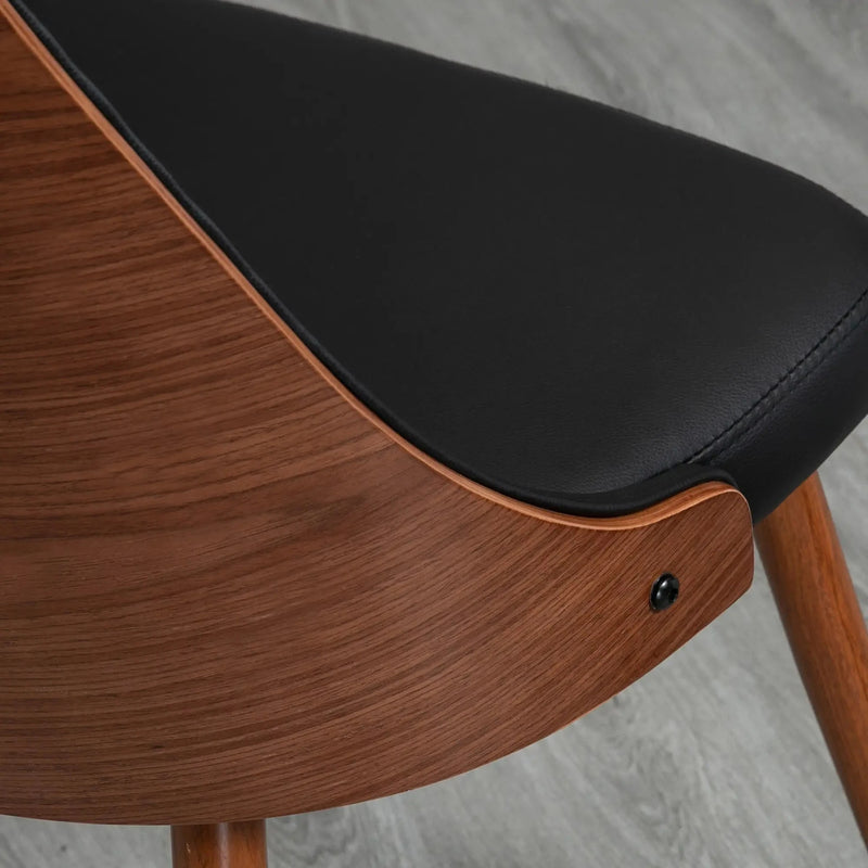 Aosom Dining Chair Tufted Faux Leather Upholstered Dining Chairs (Set of 2) - Available in 2 Colours