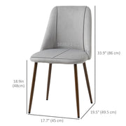 Aosom Dining Chair Upholstered Velvet Accent Dining Chairs (Set of 4) - Available in 4 Colours