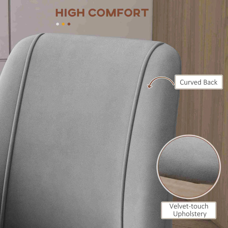 Aosom Dining Chair Upholstered Velvet Accent Dining Chairs (Set of 4) - Available in 4 Colours