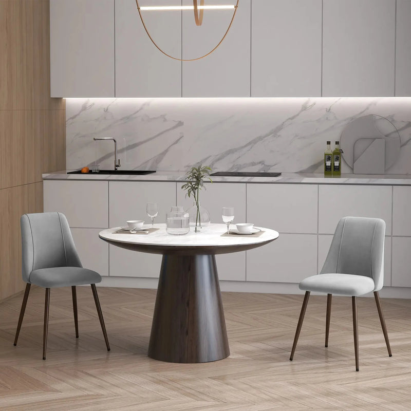 Aosom Dining Chair Upholstered Velvet Accent Dining Chairs (Set of 4) - Available in 4 Colours