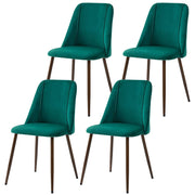 Aosom Dining Chair Upholstered Velvet Accent Dining Chairs (Set of 4) - Available in 4 Colours