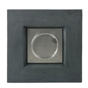 Aosom Fire Pit 32" Outdoor Patio Square Stone MGO Propane Fire Pit Table in Stone Grey