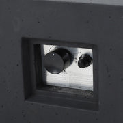 Aosom Fire Pit 40" Concrete Outdoor Patio Square Propane Fire Pit Table with Tank Holder - Available in 2 Colours