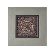 Aosom Fire Pit 40" Concrete Outdoor Patio Square Propane Fire Pit Table with Tank Holder - Available in 2 Colours