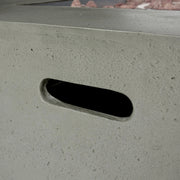 Aosom Fire Pit 40" Concrete Outdoor Patio Square Propane Fire Pit Table with Tank Holder - Available in 2 Colours