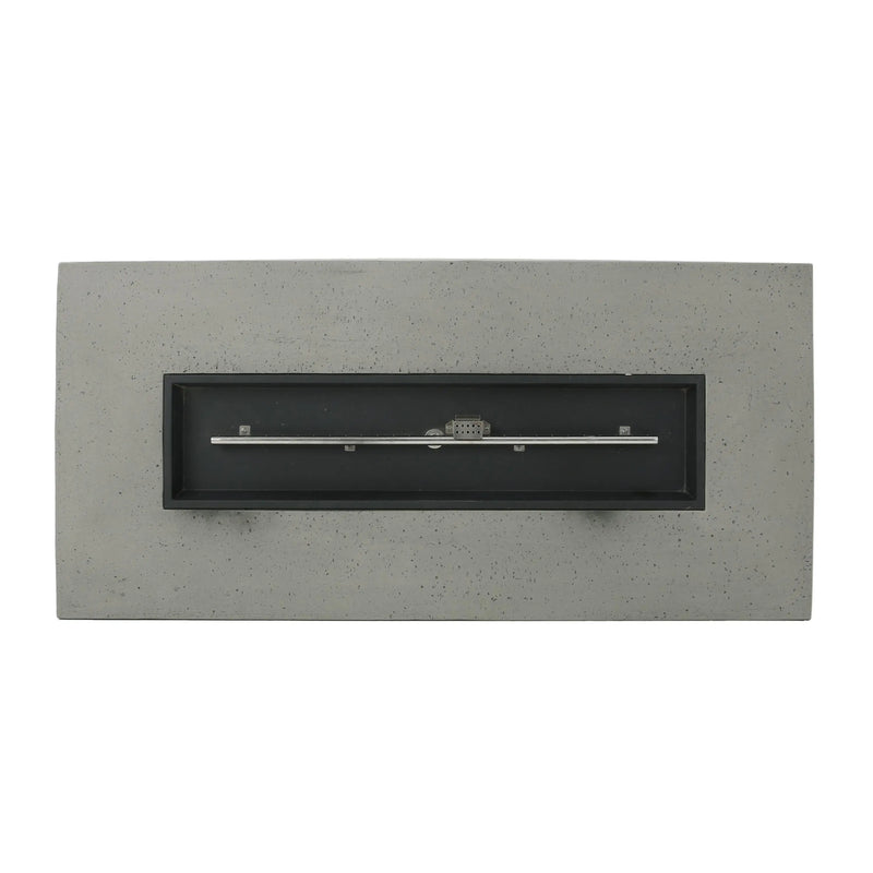 Aosom Fire Pit 56" Iron Outdoor Patio Rectangular Propane Fire Pit Table with Tank Holder - Available in 2 Colours