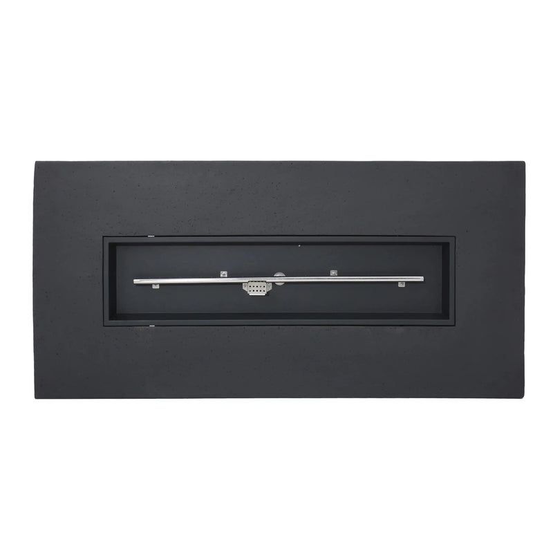 Aosom Fire Pit 56" Iron Outdoor Patio Rectangular Propane Fire Pit Table with Tank Holder - Available in 2 Colours