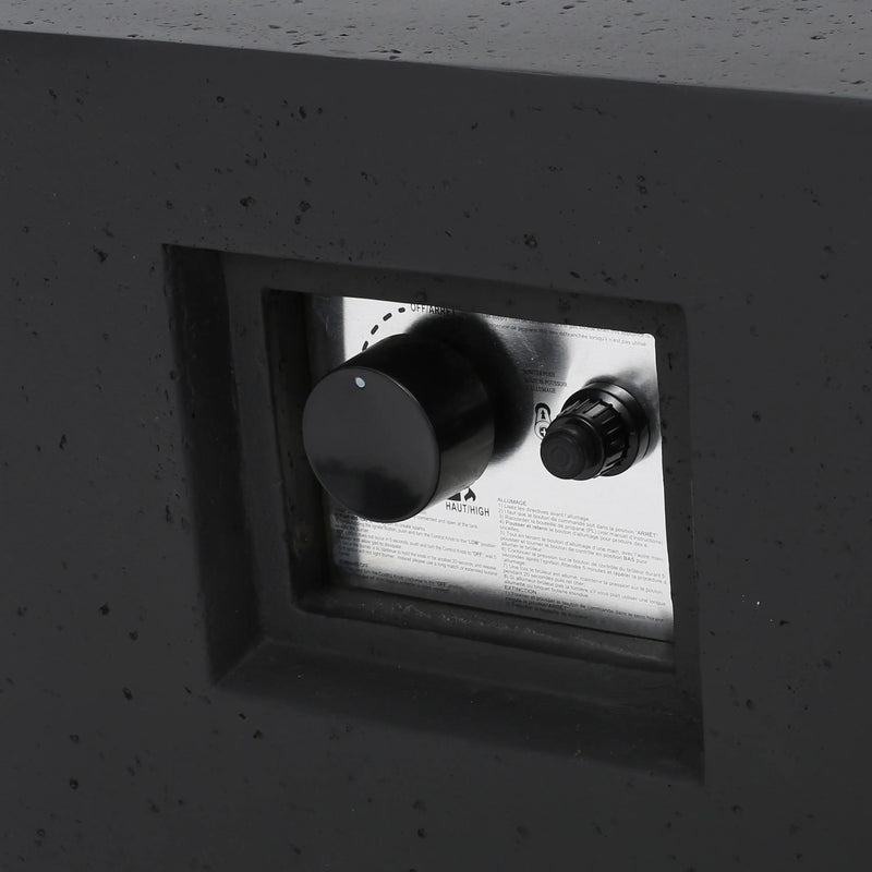 Aosom Fire Pit 56" Iron Outdoor Patio Rectangular Propane Fire Pit Table with Tank Holder - Available in 2 Colours