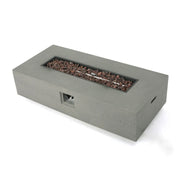 Aosom Fire Pit 56" Iron Outdoor Patio Rectangular Propane Fire Pit Table with Tank Holder - Available in 2 Colours