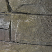 Aosom Fire Pit Hoonah 33" Outdoor Patio Round Stone Propane Fire Pit Table in Stone Grey