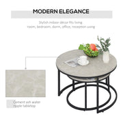 Aosom Nesting Table Modern Nesting Coffee Tables (Set of 2) - Available in 3 Colours