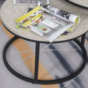 Aosom Nesting Table Modern Nesting Coffee Tables (Set of 2) - Available in 3 Colours