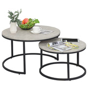 Aosom Nesting Table Modern Nesting Coffee Tables (Set of 2) - Available in 3 Colours