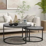 Aosom Nesting Table Modern Nesting Coffee Tables (Set of 2) - Available in 3 Colours