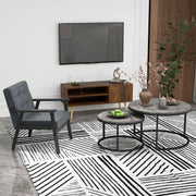 Aosom Nesting Table Modern Nesting Coffee Tables (Set of 2) - Available in 3 Colours