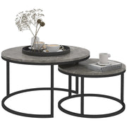 Aosom Nesting Table Modern Nesting Coffee Tables (Set of 2) - Available in 3 Colours