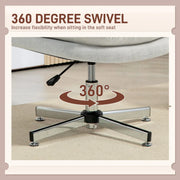 Aosom Office Chair Armless Office Chair with Wide Padded Seat and Adjustable Height - Available in 2 Colours