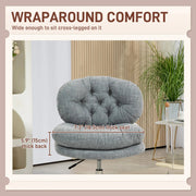 Aosom Office Chair Armless Office Chair with Wide Padded Seat and Adjustable Height - Available in 2 Colours