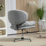 Aosom Office Chair Armless Office Chair with Wide Padded Seat and Adjustable Height - Available in 2 Colours