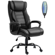 Aosom Office Chair Black High Back Executive Faux Leather Massage Office Chair with 6-Point Vibration and Swivel Seat - Available in 2 Colours