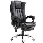 Aosom Office Chair Black Micro Fiber Massage Office Chair with 6-Point Vibration - Available in 3 Colours