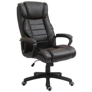 Aosom Office Chair Brown High Back Executive Faux Leather Massage Office Chair with 6-Point Vibration and Swivel Seat - Available in 2 Colours