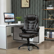 Aosom Office Chair Executive High Back Faux Leather Office Chair with Swivel Seat and Adjustable Height - Available in 2 Colours
