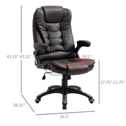 Aosom Office Chair Executive High Back Faux Leather Office Chair with Swivel Seat and Adjustable Height - Available in 2 Colours