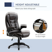 Aosom Office Chair Executive High Back Faux Leather Office Chair with Swivel Seat and Adjustable Height - Available in 2 Colours