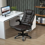 Aosom Office Chair Executive High Back Faux Leather Office Chair with Swivel Seat and Adjustable Height - Available in 2 Colours