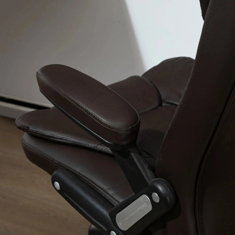 Aosom Office Chair Executive High Back Faux Leather Office Chair with Swivel Seat and Adjustable Height - Available in 2 Colours