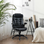 Aosom Office Chair Executive High Back Faux Leather Office Chair with Swivel Seat and Adjustable Height - Available in 2 Colours