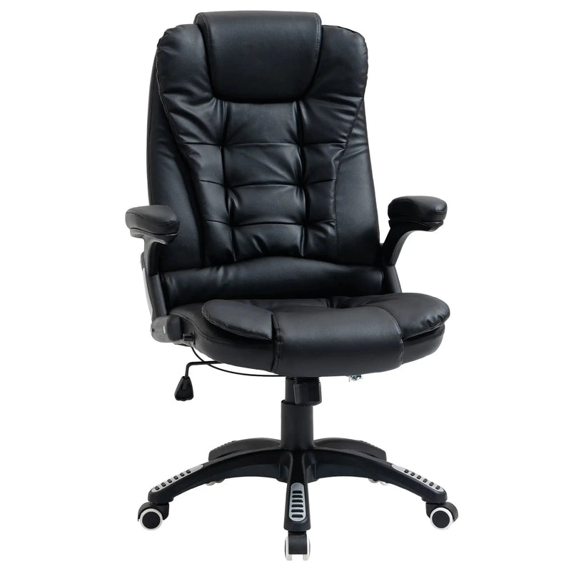 Aosom Office Chair Executive High Back Faux Leather Office Chair with Swivel Seat and Adjustable Height - Available in 2 Colours