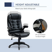 Aosom Office Chair Executive High Back Faux Leather Office Chair with Swivel Seat and Adjustable Height - Available in 2 Colours