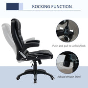 Aosom Office Chair Executive High Back Faux Leather Office Chair with Swivel Seat and Adjustable Height - Available in 2 Colours