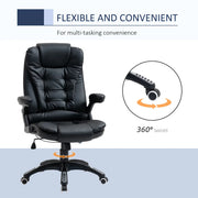 Aosom Office Chair Executive High Back Faux Leather Office Chair with Swivel Seat and Adjustable Height - Available in 2 Colours