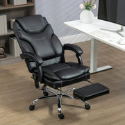 Aosom Office Chair Faux Leather Heated Massage Office Chair With 6 Point Vibration - Available in 2 Colours