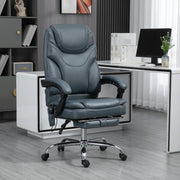 Aosom Office Chair Faux Leather Heated Massage Office Chair With 6 Point Vibration - Available in 2 Colours