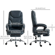 Aosom Office Chair Faux Leather Heated Massage Office Chair With 6 Point Vibration - Available in 2 Colours