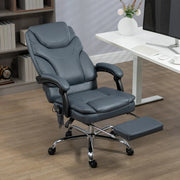 Aosom Office Chair Faux Leather Heated Massage Office Chair With 6 Point Vibration - Available in 2 Colours