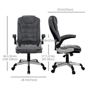 Aosom Office Chair Heavy Duty Microfibre Office Chair in Charcoal Grey