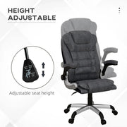 Aosom Office Chair Heavy Duty Microfibre Office Chair in Charcoal Grey