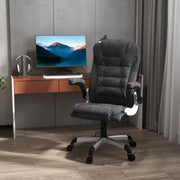 Aosom Office Chair Heavy Duty Microfibre Office Chair in Charcoal Grey