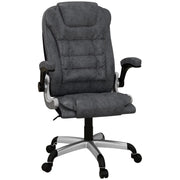 Aosom Office Chair Heavy Duty Microfibre Office Chair in Charcoal Grey